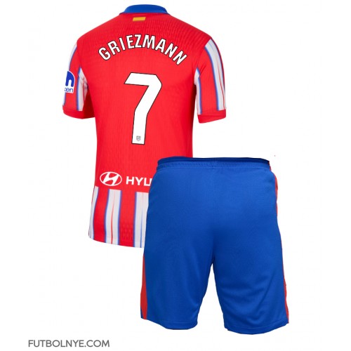 Camiseta Atletico Madrid Antoine Griezmann #7 Primera Equipación para niños 2024-25 manga corta (+ pantalones cortos)